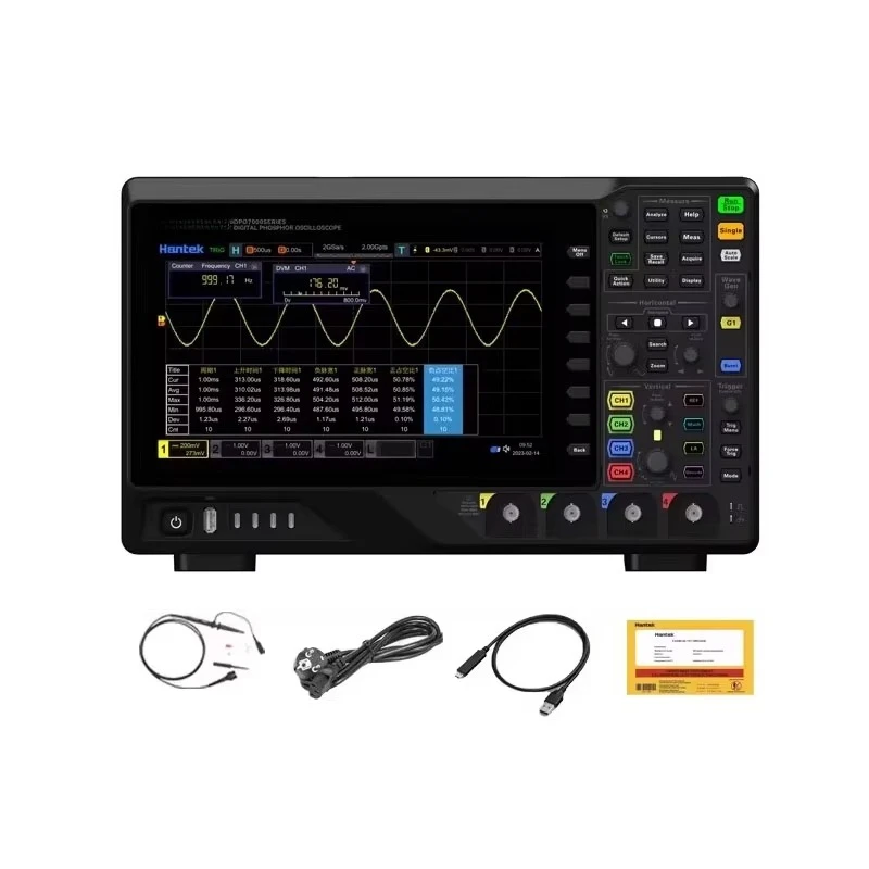 Hantek DPO7504U 500MHz 2GSa/s 4-Channel 5-IN-1 Multifunctional Digital Oscilloscope Signal Source with 10.1-inch Touch Screen