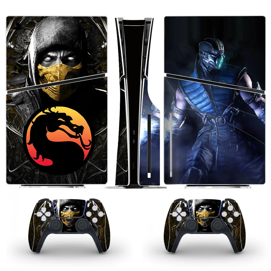 Mortal Kombat Game PS5 Slim Disc Skin Sticker Decal Cover for Console and 2 Controllers New PS5 Slim Disk Skin Vinyl