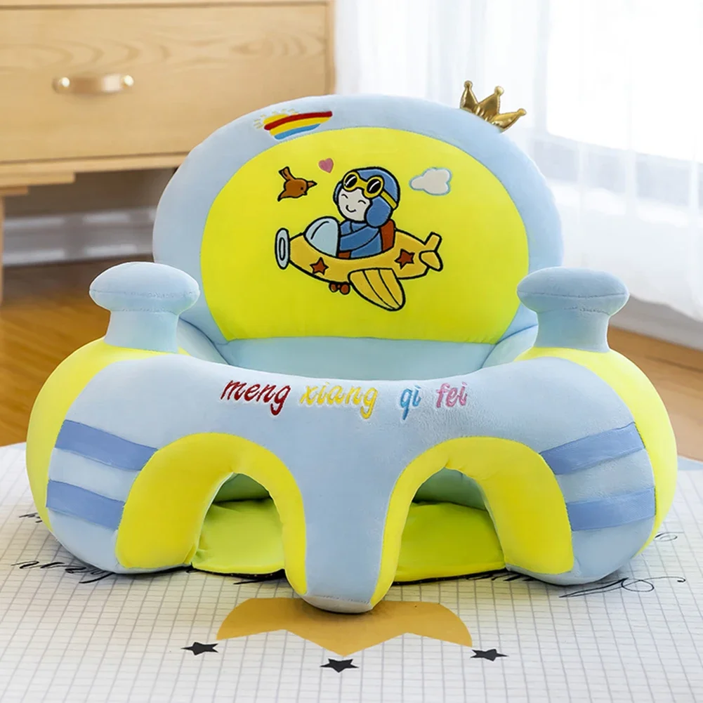 2021 Baby Feeding Safety Seat Skin Cartoon Plush Learning Sit Chair Without Cotton Chair Case Kids Skin Seat Sofa