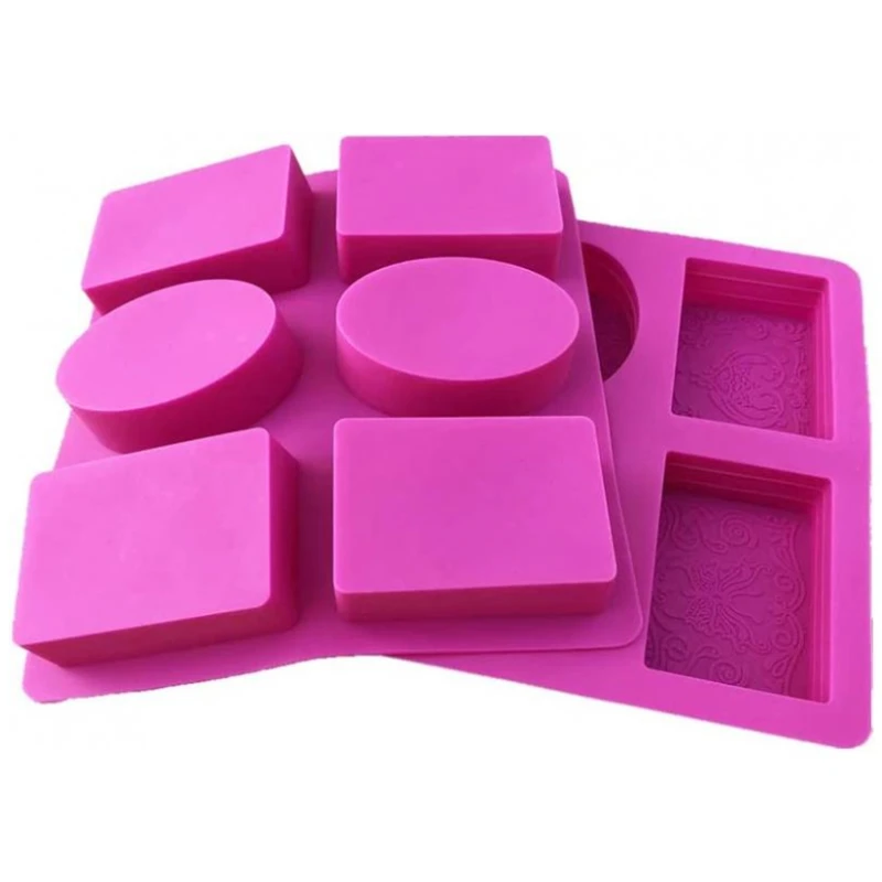 6 Cavities Rectangle Oval Silicone Soap Mold DIY Soap Making Chocolate Baking Candle Mold Gifts Craft Supplies Home Decor 2023