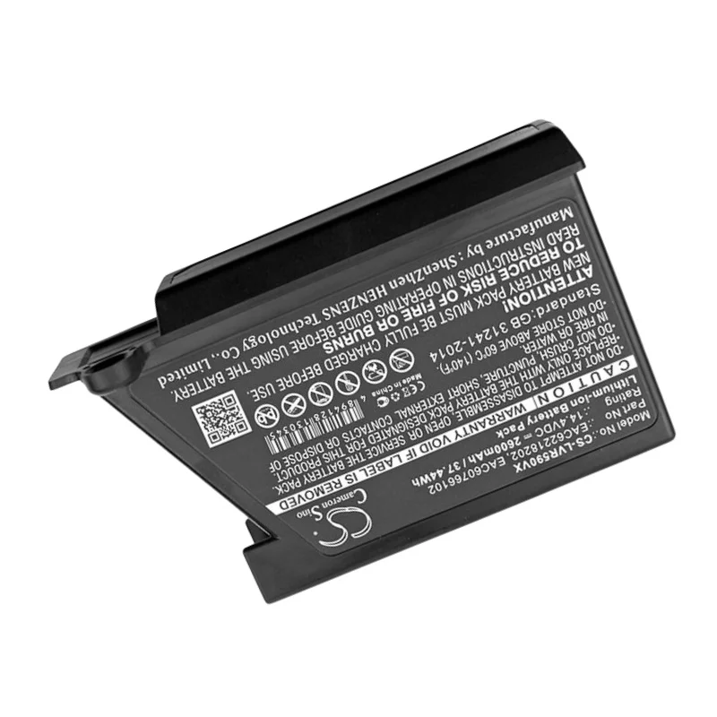14.4V 2600mAh 37.44Wh Sweeping robot battery for LG/LG VR34406LVVR34408LV Replace rechargeable lithium battery