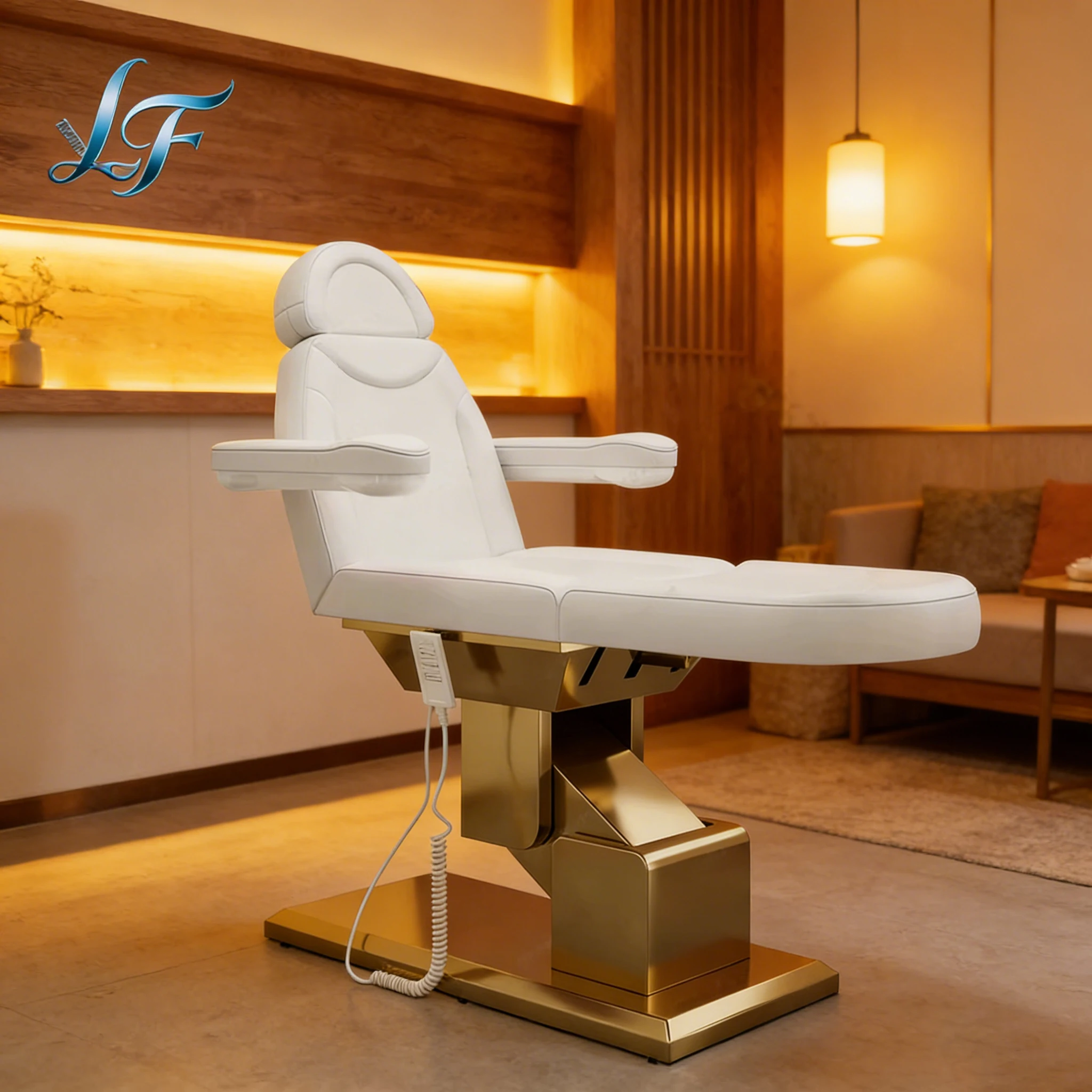 Luxury Salon Furniture 3 Motor Electric Facial Beauty Massage Bed Cosmetic Table Chair For Spa Hotel Fitness Gym Professional