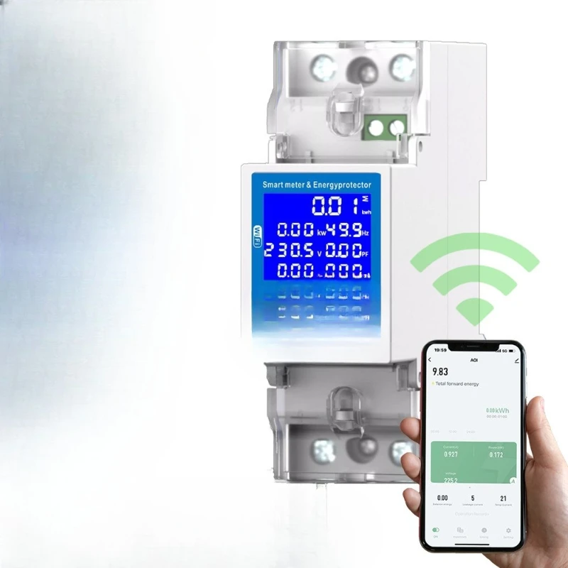 Graffiti WIFI intelligent circuit breaker 80A photovoltaic bidirectional metering timing switching overload current