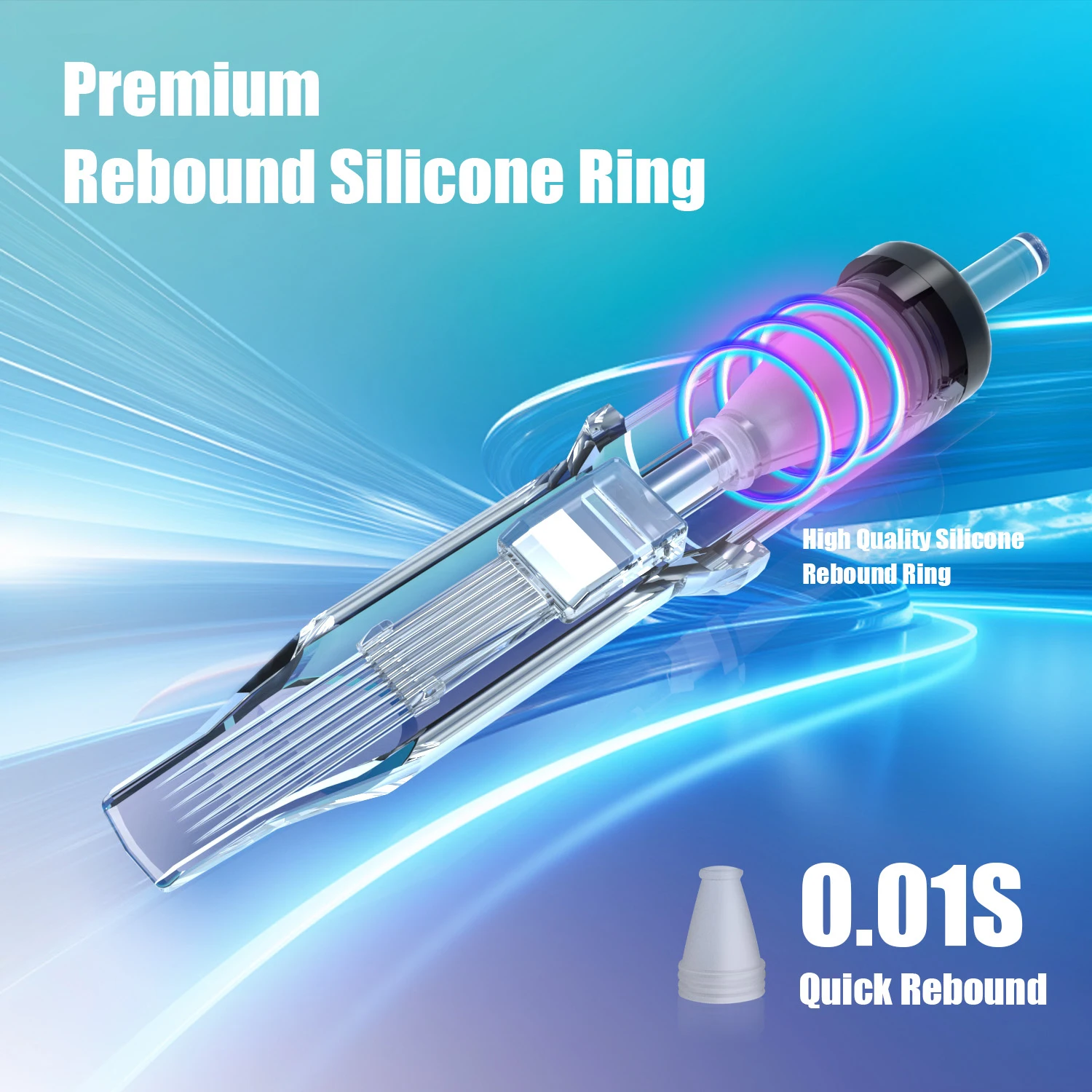 ييلونج 100/20 قطعة خراطيش السلامة المتاح الوشم إبرة شفافة للوشم مختلط المهنية خرطوشة الوشم الإبر #6