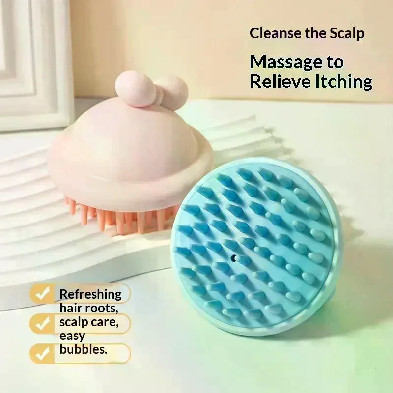 

Силиконовый шампунь, массажер для кожи головы, массажная расческа для тела, массажные щетки для кожи головы, расческа, спа-массажная щетка двойного назначения для сухой и влажной уборки