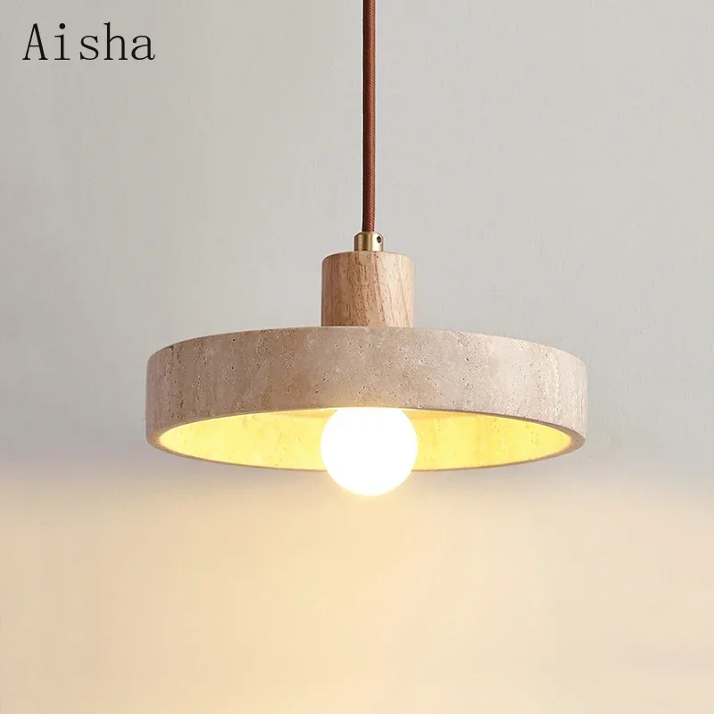 Imagem -02 - Japonês Wabi Sabi Cave Stone Pendant Lamp Corredor Nórdico Quarto Varanda Pendurado Luz Home Living Room Led Light