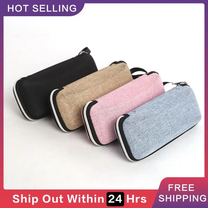 Sunglasses Box Retro Ancient Storage  Box Storage Tools Glasses Box Linen Lanyard Fashion Glasses Case Household Tools Korean