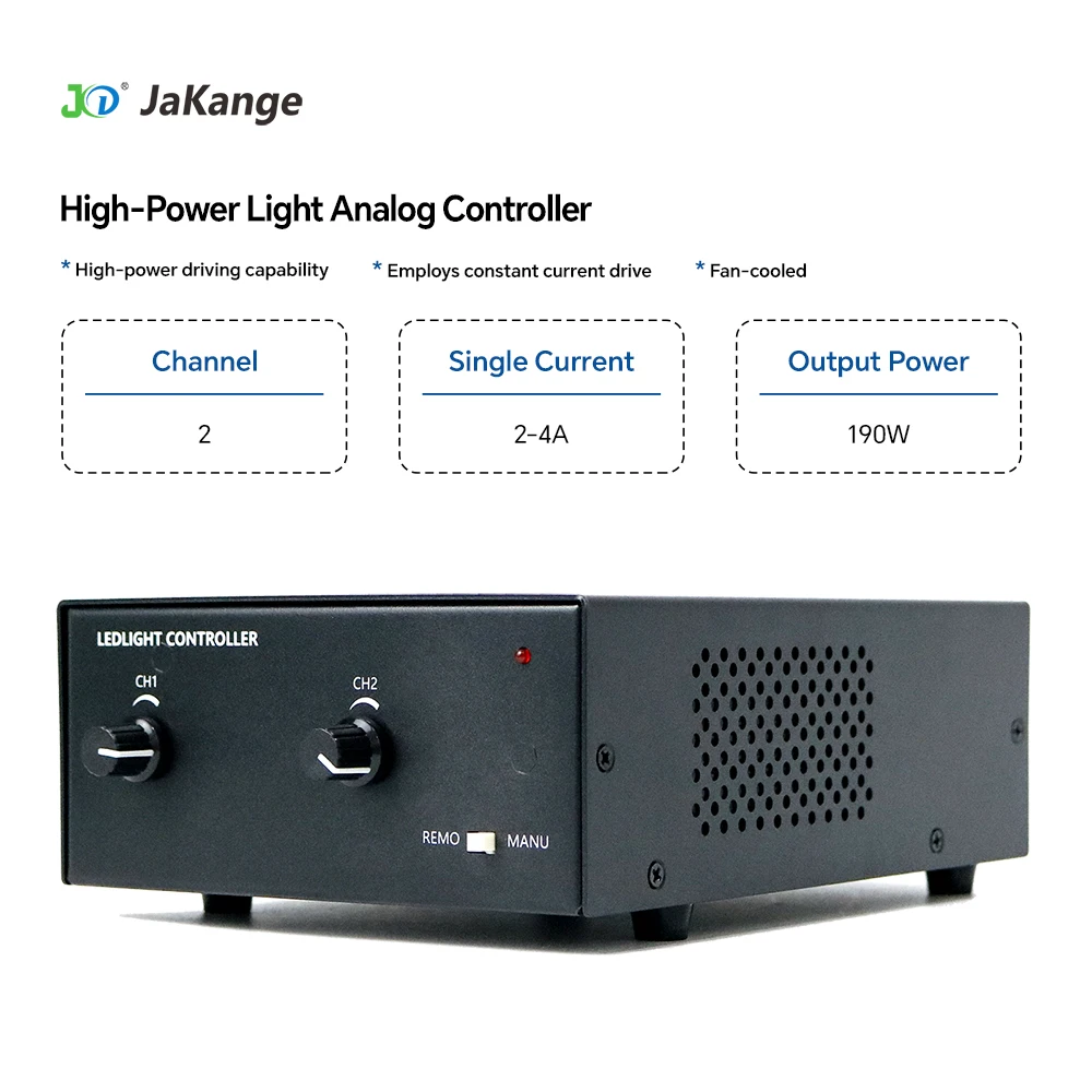

JaKange 24V 2 Chnnels High Power Analog Dimmer 190W AC LED Light Light Controller Adjustable Color Machine Vision Lighting