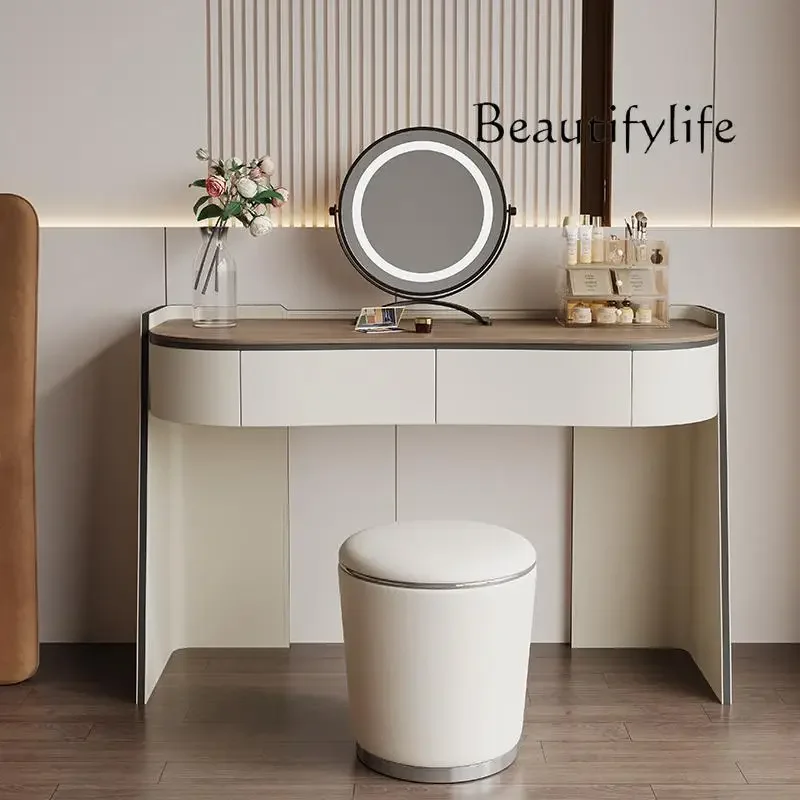

X35 Italian Solid Wood Antique Dresser Bedroom Modern Simple Rock Slab Premium Makeup Table
