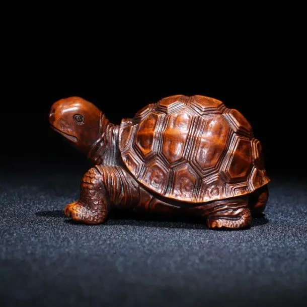 Hand Carved Wood Brazil turtle sea turtle Statue Figurine Desktop Ornaments Home Decoration