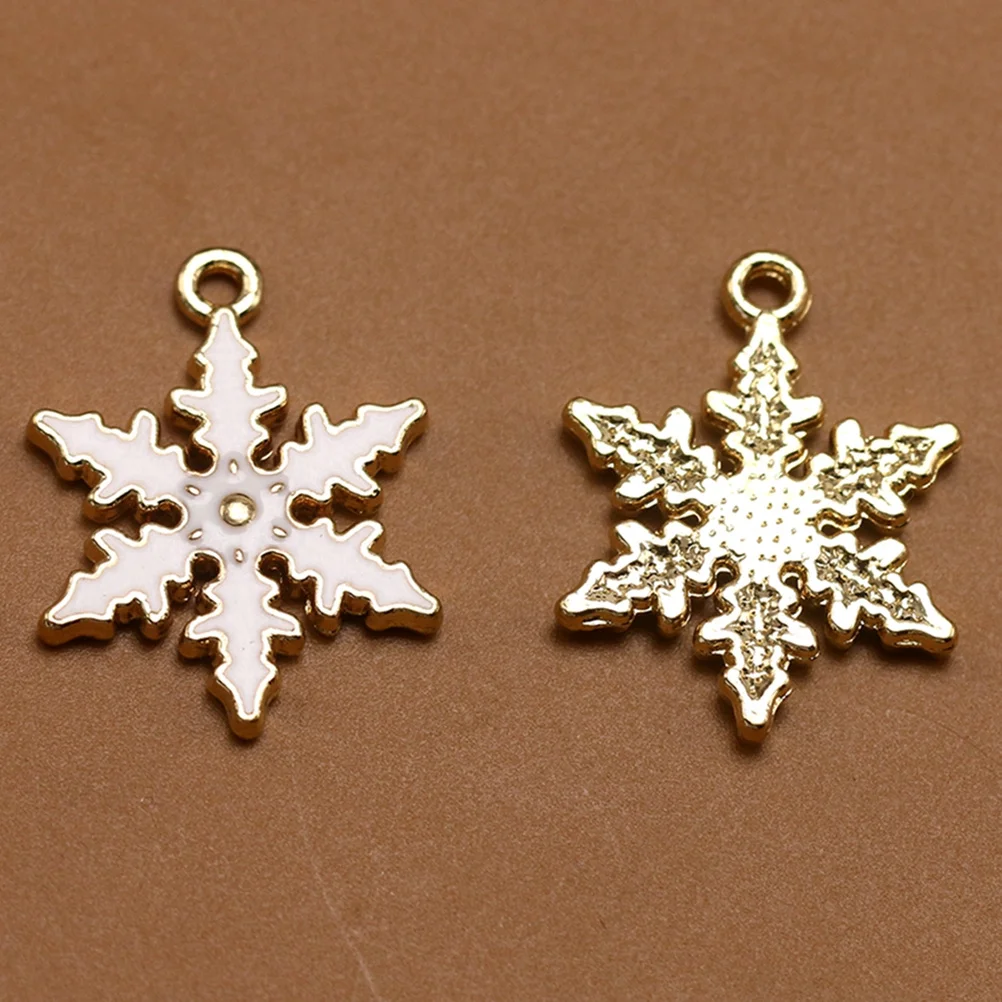 

10pcs Snowflake Pendants Alloy Diy Charms For Jewelry Making Crafts Keychain Fashion Pendant Set Cartoon Charm Accessories