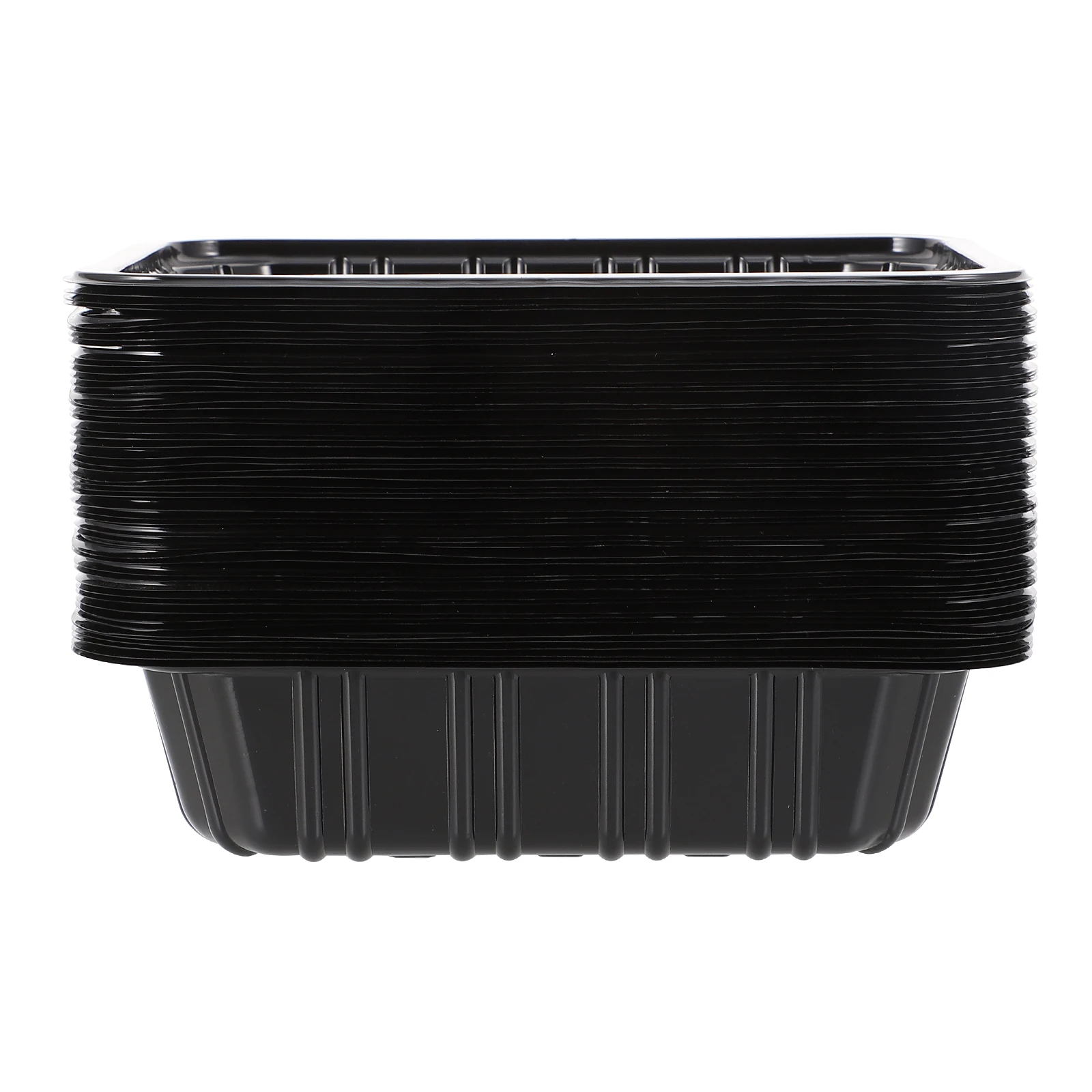 

50 Pcs Disposable Plastic Boxes Food Grade Pet Containers Safe Practical Fruit Storage Box For Home School Picnic Plastic