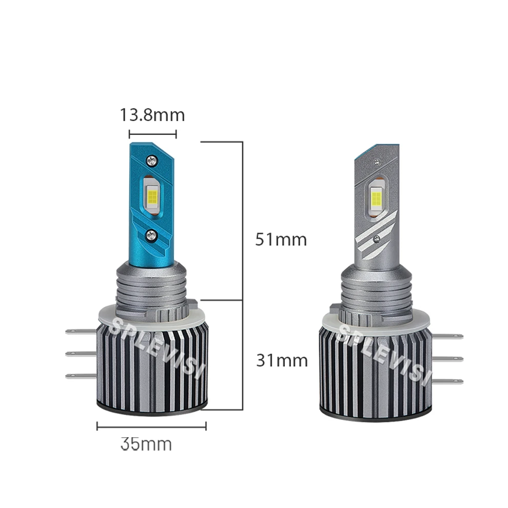 1 Pair H15 LED LED High Beam/DRL Day Running Light Canbus Bulbs 200W 30000LM For Vauxhall Corsa MK V 2019 2020 2021 2022