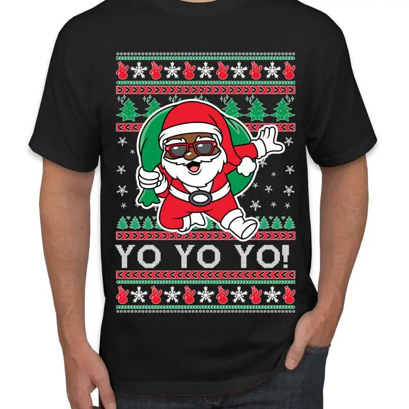 

Мужская футболка Yo Black Santa