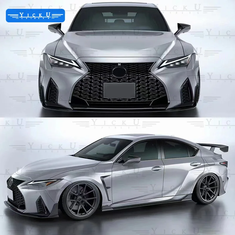 Custom made High Quality Carbon Fiber forLexu s IS 250 300 350 Upgrade Art Style Front Lip Side Skirts Rear Diffuser 2022-2024