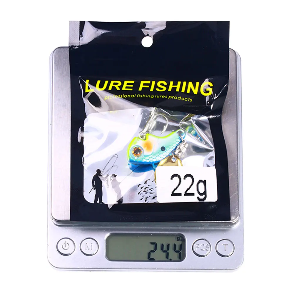 HENGJIA Rotierender VIB-Vibrationsköder aus Metall, 9 g, 13 g, 16 g, 22 g, Spinner, sinkender Löffel, Pin, Kurbelköder, Pailletten, Köder, Angelgerät – Detail 8