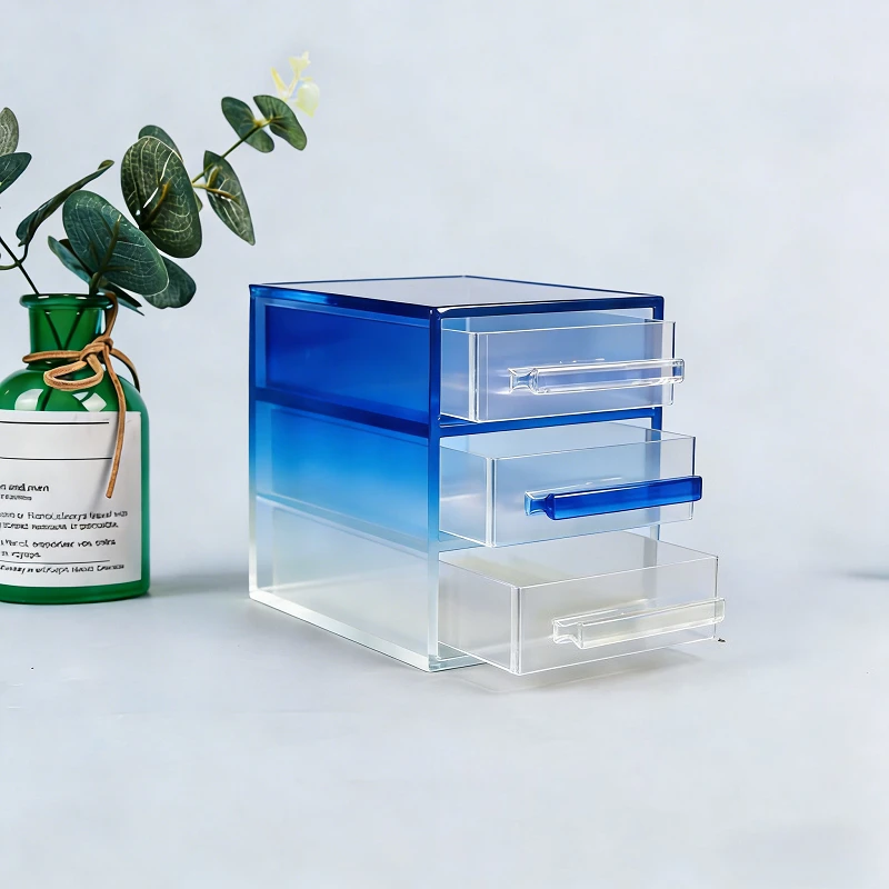 

A three-layer drawer box made of DIY silicone mold and epoxy resin suitable for storing decorative items and handicrafts