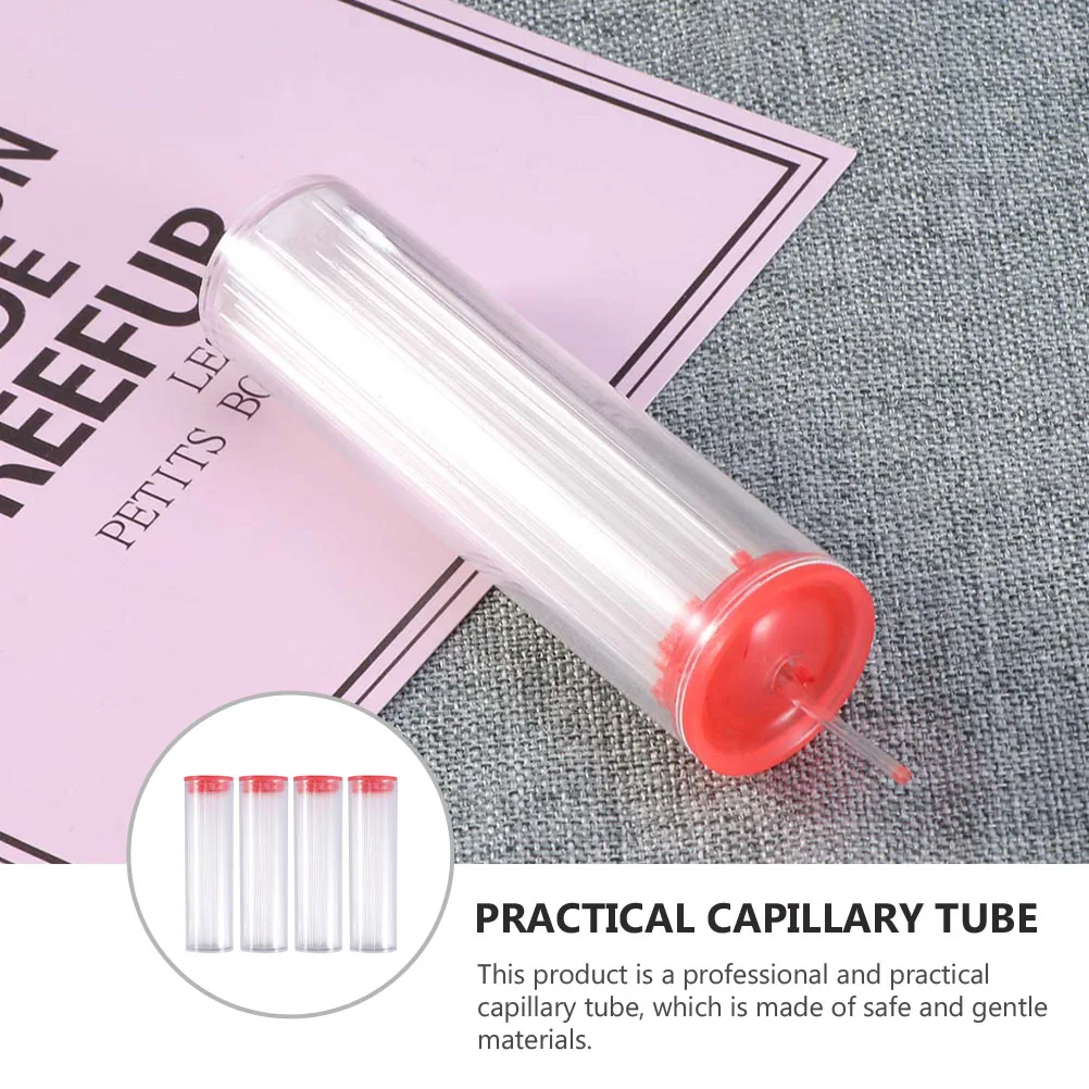 

400 Pcs Glass Capillary Micro Hematocrit Tube Pipette for Experimental Sampling