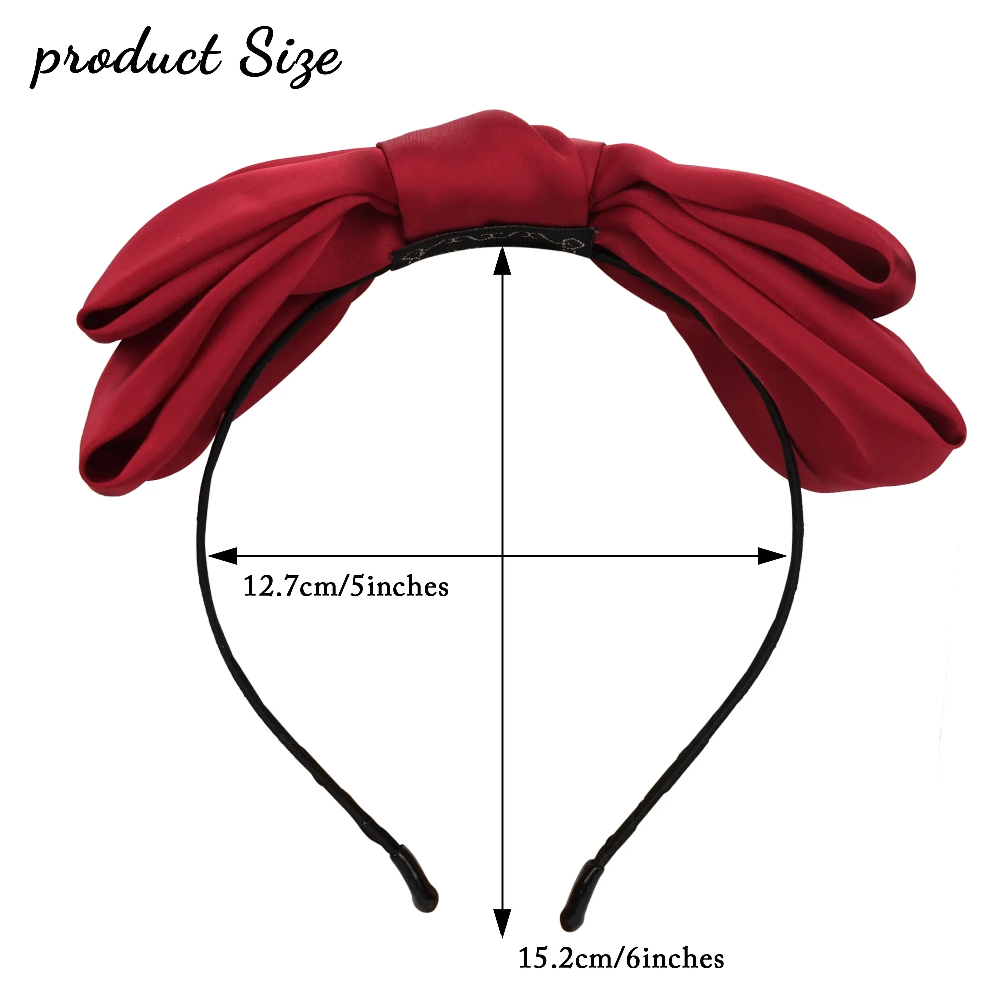 8Inch Big Bow Hair Bands Women Elegant Velvet Headbands Headwear Girls Satin Solid Color Bowknot Hairband hair Accessories