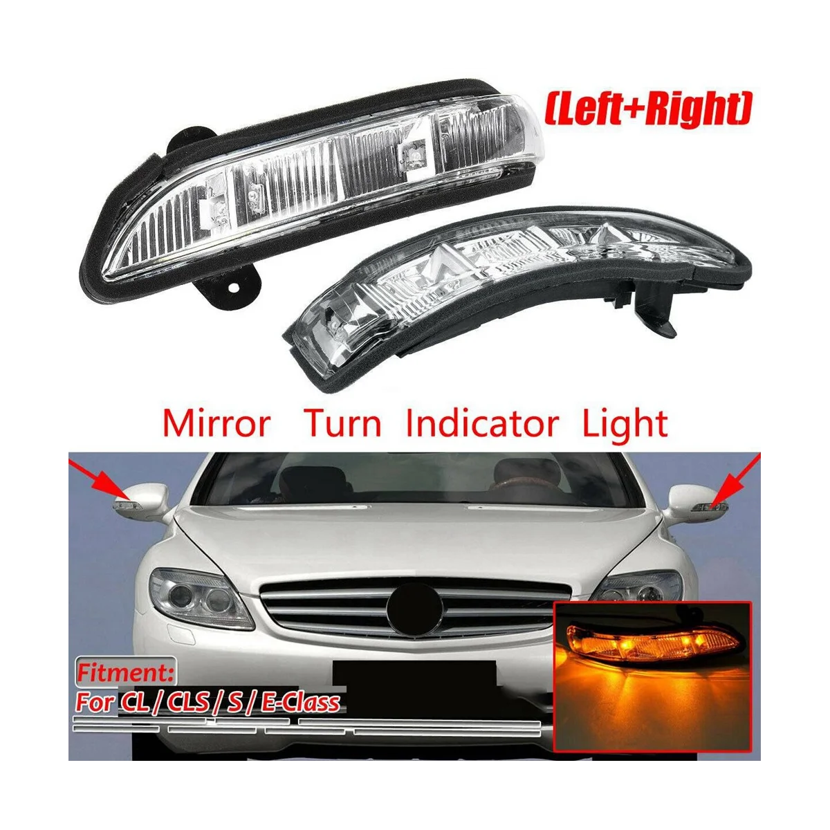 2198200521 2198200621 Reverse Mirror Light Rear View Mirror Turn Signal Car for Mercedes Benz W211 W221 W216 W219 07-11