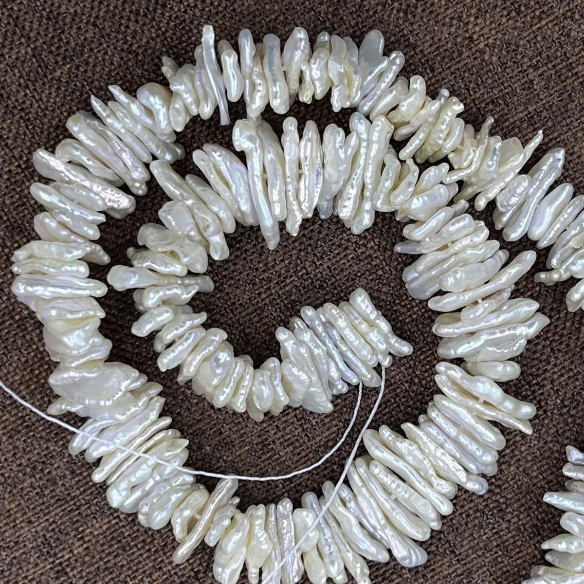 

6A Luminous Natural Freshwater Cross Hole Irregular Baroque Pearl Bead Jewelry Make DIY Necklace Bracelet Accessories Wedding