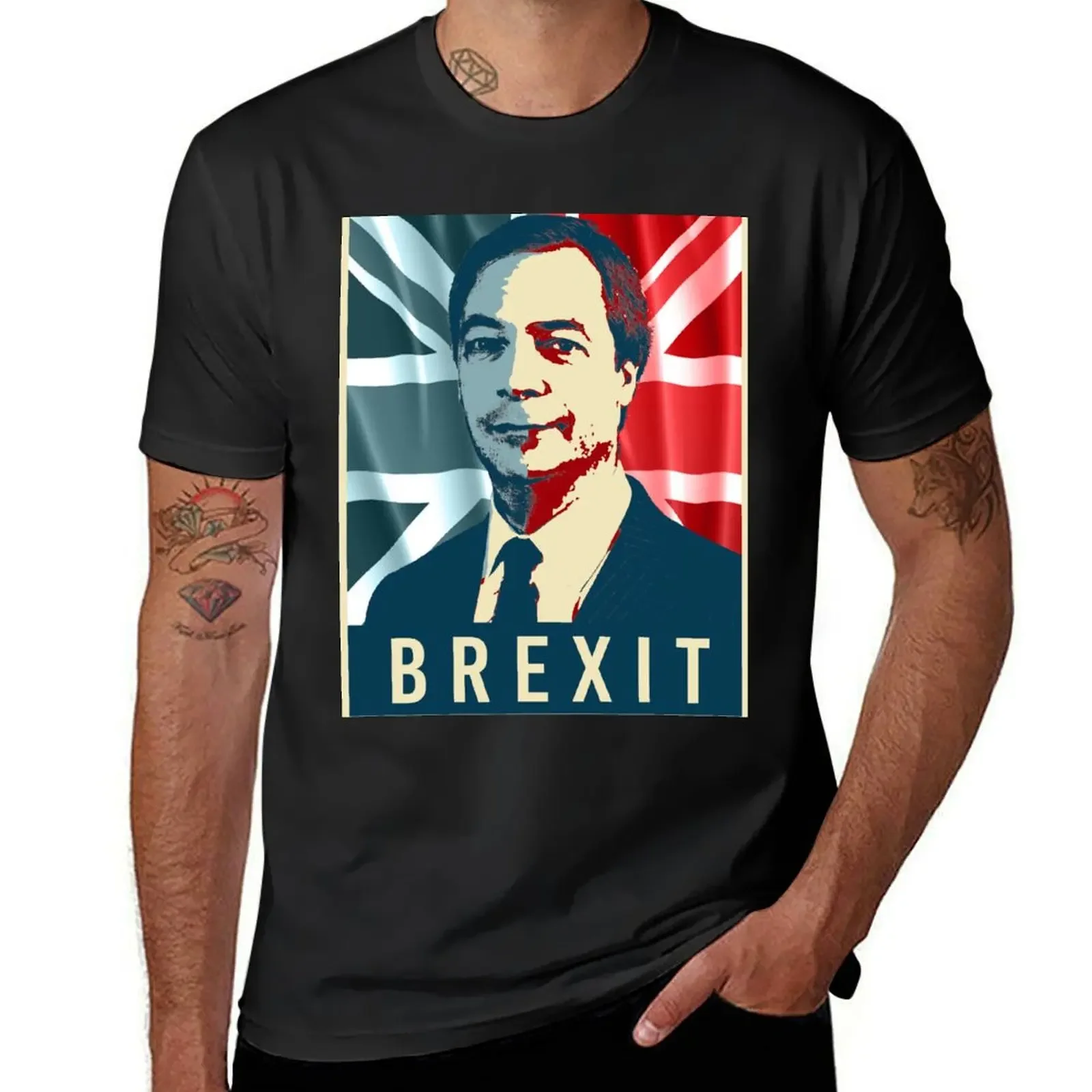 Nigel Farage Brexit T-Shirt plus sizes blue archive plain black t shirts men