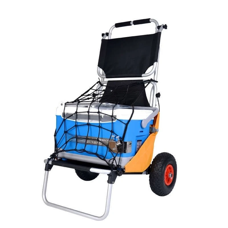 

Trailer shopping cart Small folding tie rod Hand pulled outdoor cart Photo fishing