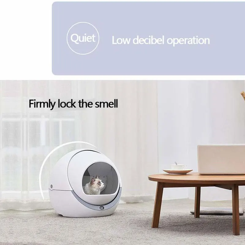 Automatic Self Cleaning Cats Sandbox Smart Litter Box Top Entry Furniture Large Kitten Litter Box Decorations Pets Cat Toilet