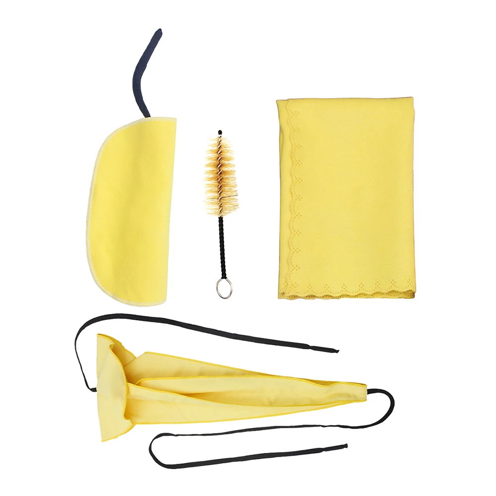 Saxophone Sax Cleaning Care Kit 3pcs Cleaning Cloth + Mouthpiece Brush Musical Instrument Maintenance Tool