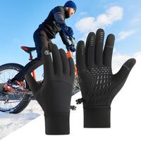 1 Pair Winter Cycling Gloves Warm Touchscreen Non-slip Waterproof Winter Gloves Outdoor Motorcycle Riding Snow Skiing Gloves