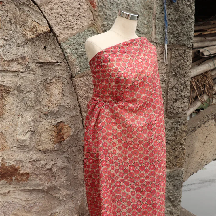 

1 ярд ткань с геометрическим принтом, натуральная чистая рами в стиле пэчворк, элитные платья, платья, тонкая летняя ткань для одежды