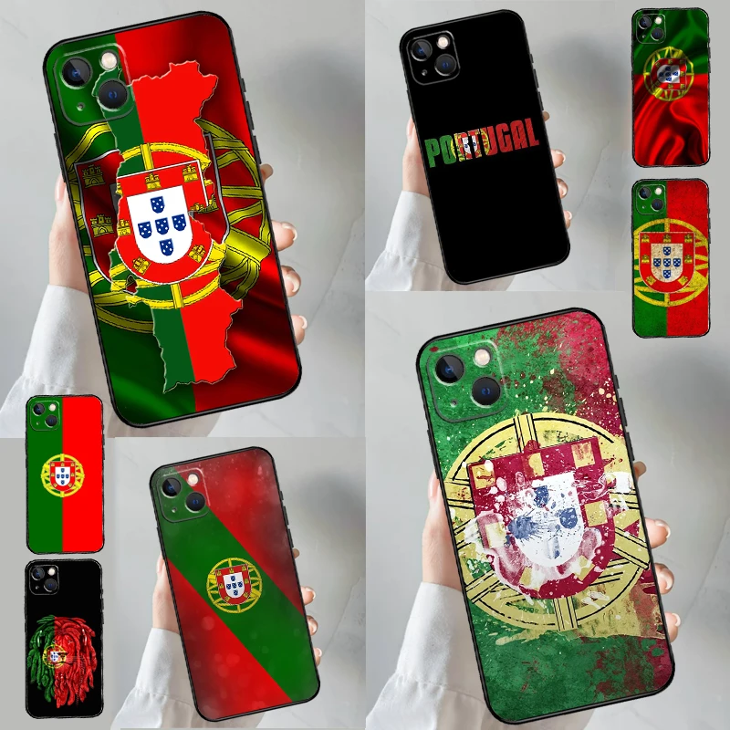 Portugal Passport Flag Phone Case For iPhone 16 15 11 12 13 14 Pro Max X XR XS Max 6 14 Plus Soft Cover