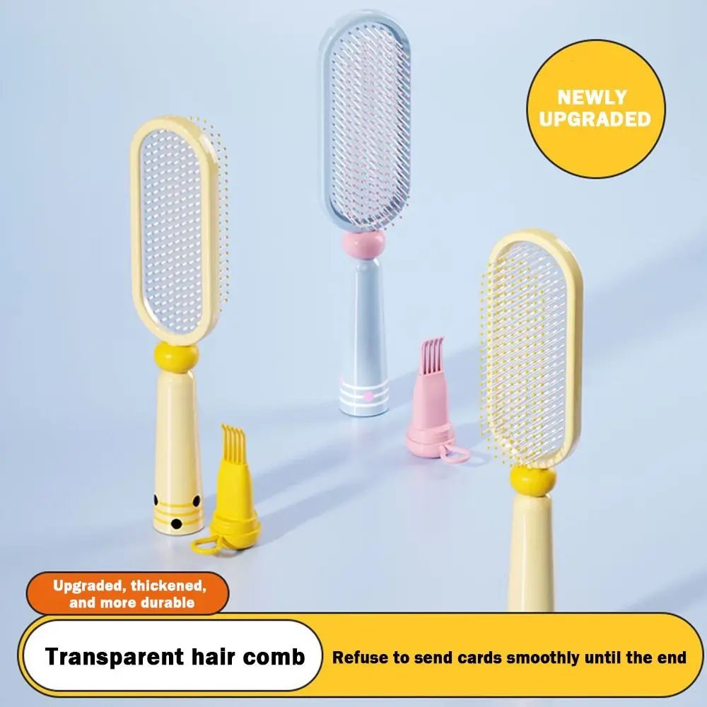 Anti-static Cushion Massage Comb Smooth Teeth Massage Scalp Hair Brush for Women Transparent Hairdressing Hairstyling Tools
