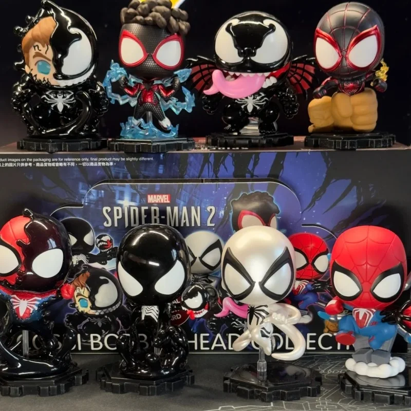 

Original Hot Toys Marvel Spider-Man 2 Series Blind Box Venom Cosbi Anime Figures Collectible Model Decor Birthday Gift Toys