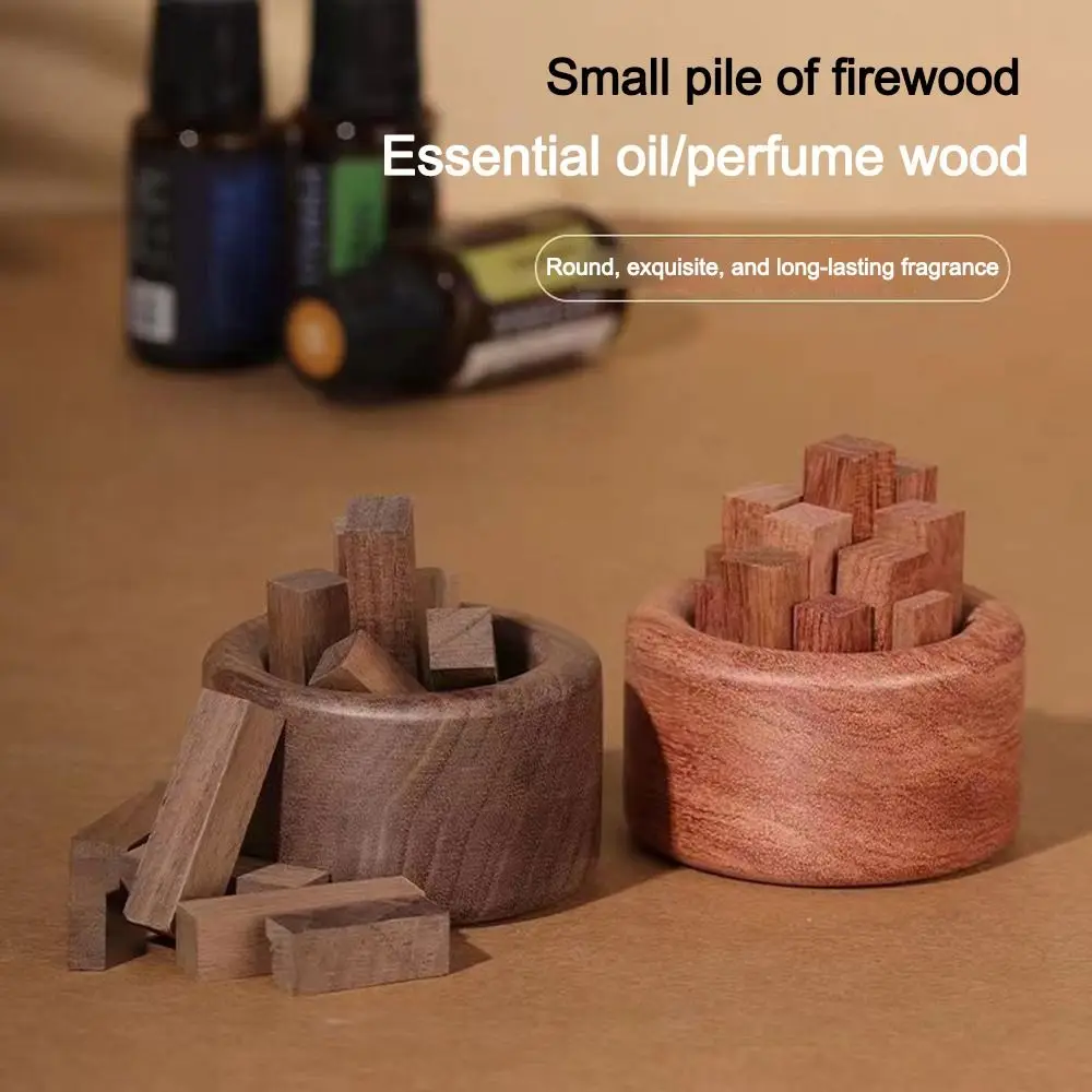 New Wooden Essential Oil Diffuser Fireless Slowly Volatile Aromatherapy Inhaler Long-lasting Floral Fragrance Wood Diffuser