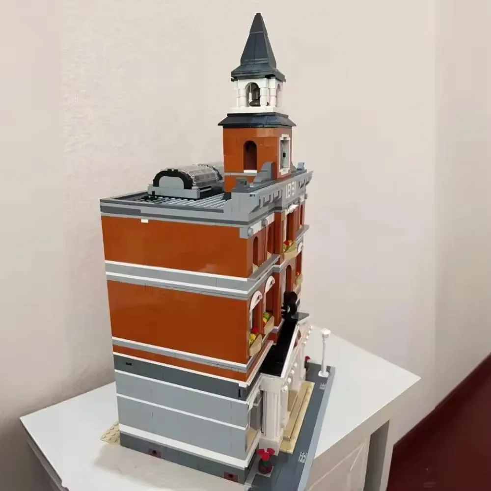 2025 جديد شارع عرض بناء الجمعية اللبنات لعبة الأطفال محاكاة قاعة المدينة نموذج الصبي هدية الكريسماس 2766 قطعة #4