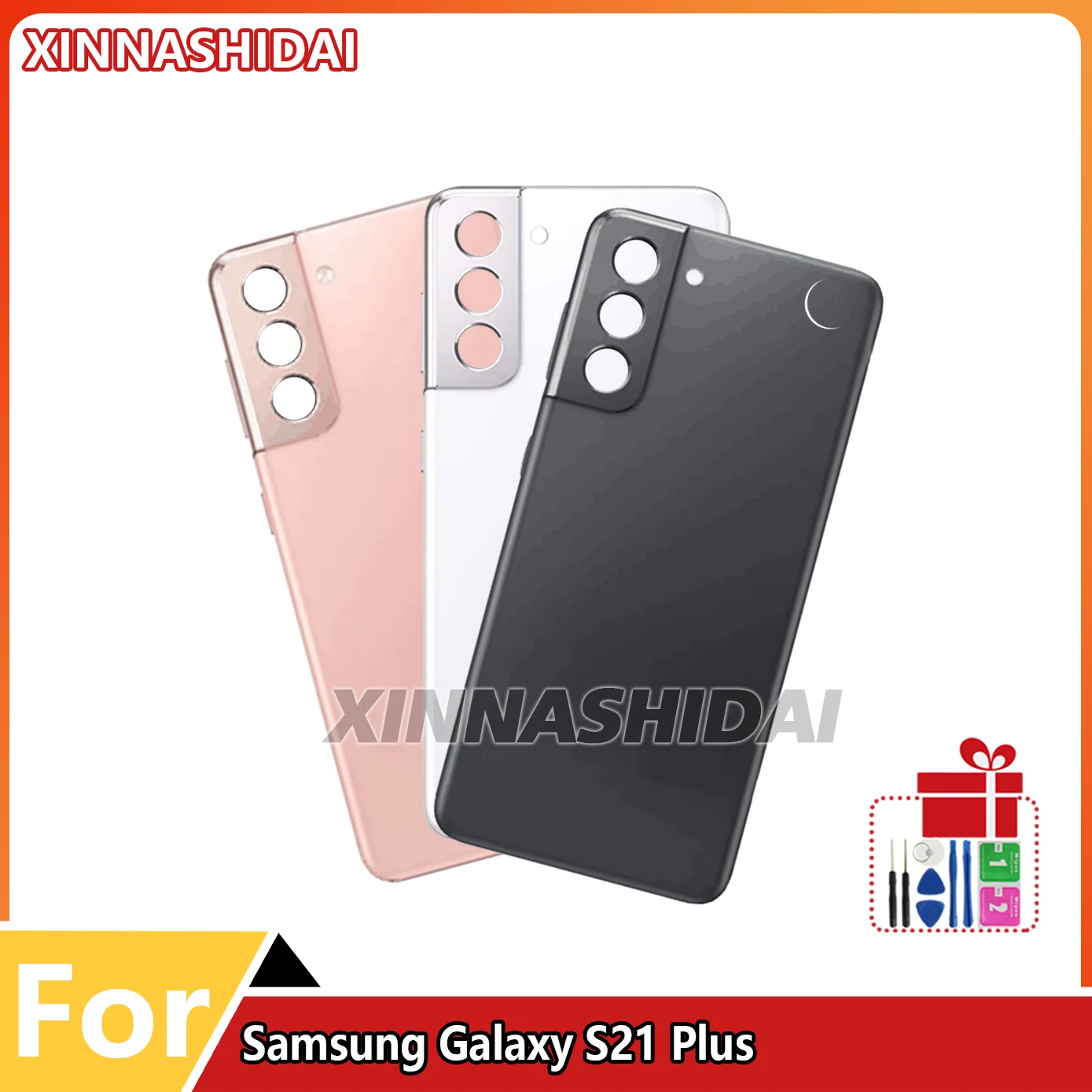 For Samsung Galaxy S21+ 5G Back Door Replacement Battery Case, Rear Housing Cover With Camera Lens