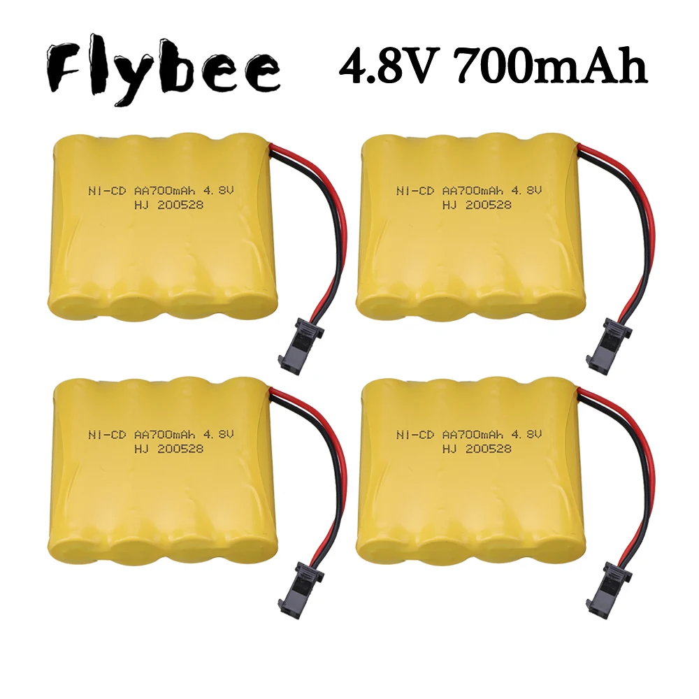 

4.8V 700mAh Ni-CD AA Rechargeable Battery Pack For Remote Control Toys Electric Car Nicd 4.8 V Volt Bateria SM-2P Plug