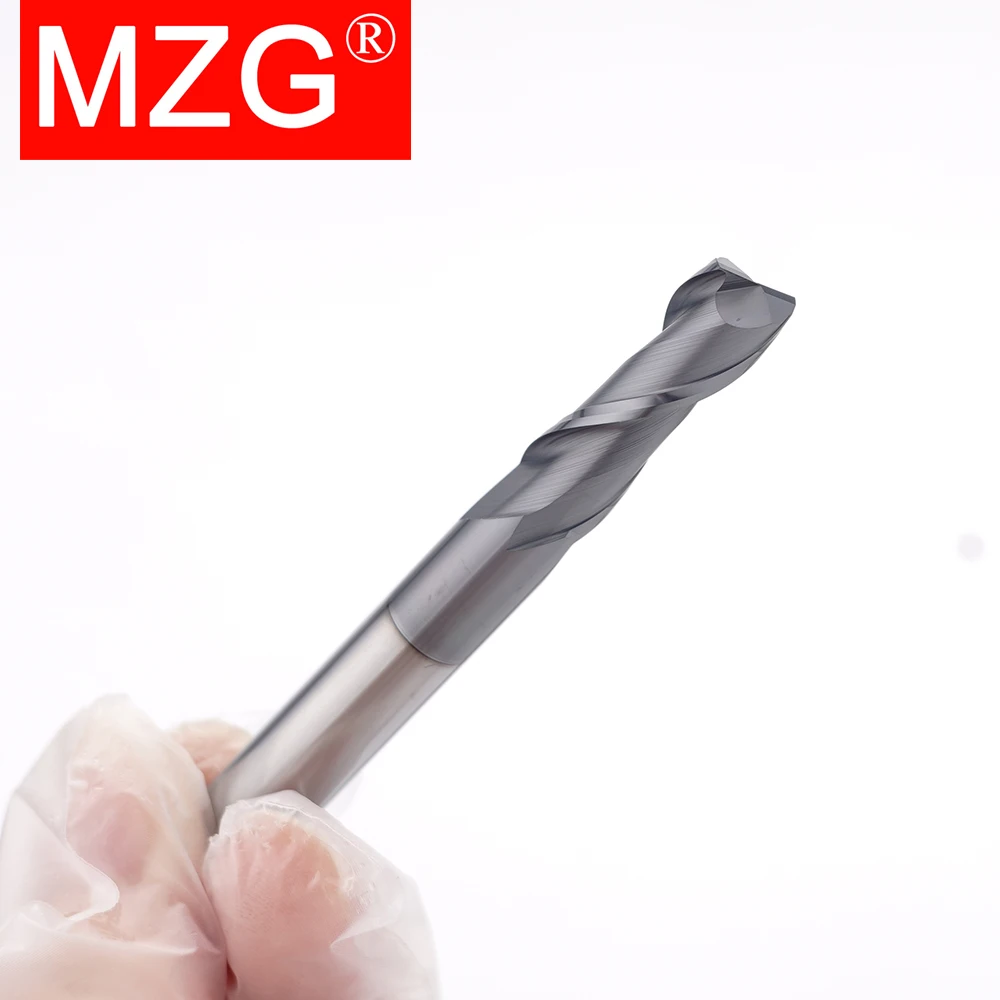 MZG 2 Flute HRC45 Carbide End Mill 1 2 4 5 6 8 10 12mm Milling Cutter Alloy Coating Tungsten Steel Cutting Tool CNC  Endmills