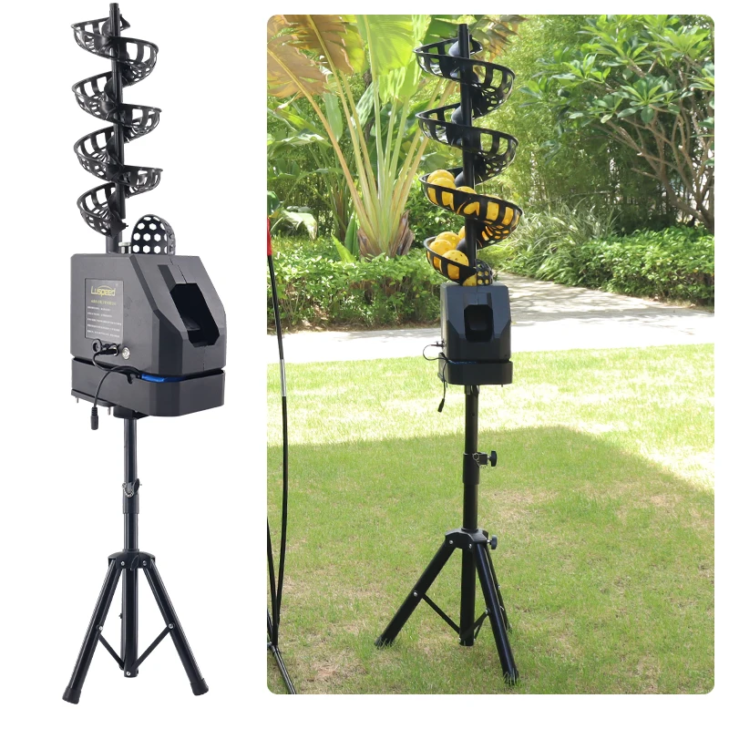 

Top-Quality Tennis Ball Machine Pickle Ball Machine With Adjustable Angles And Net For Playground