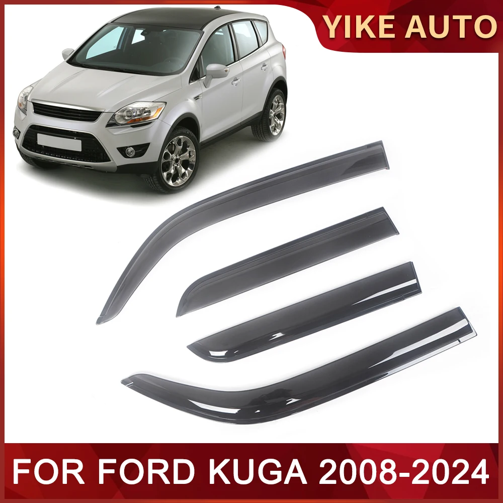 

Window Visor for FORD KUGA 2008-2024 Weathershied Door Visor Wind Sun Rain Guards Side Window Wind Deflectors Auto Parts