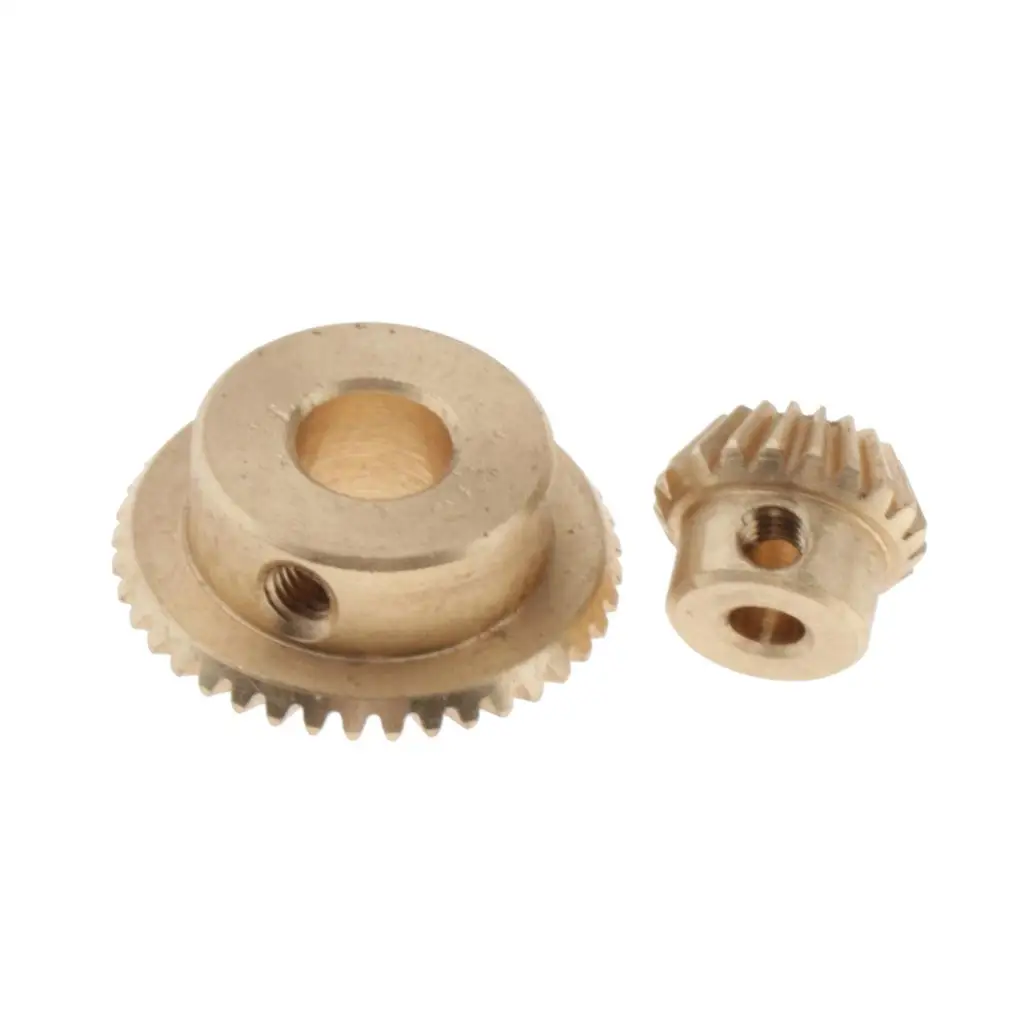 0.5 Modulus Brass Bevel Gear Set Durable Mechanical Gear Pair for Motor Shaft Transmission