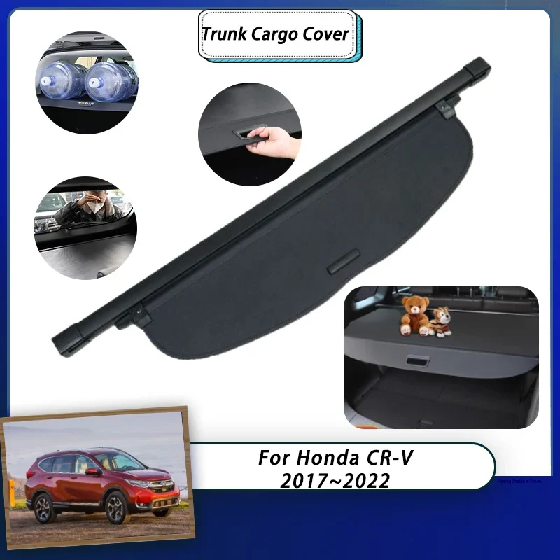 

For Honda CR-V CRV CR V 2017~2022 RW1 RT Car Trunk Cover Curtain Luggage Organizer Retractable Shield Accessories 2018 2020 2021