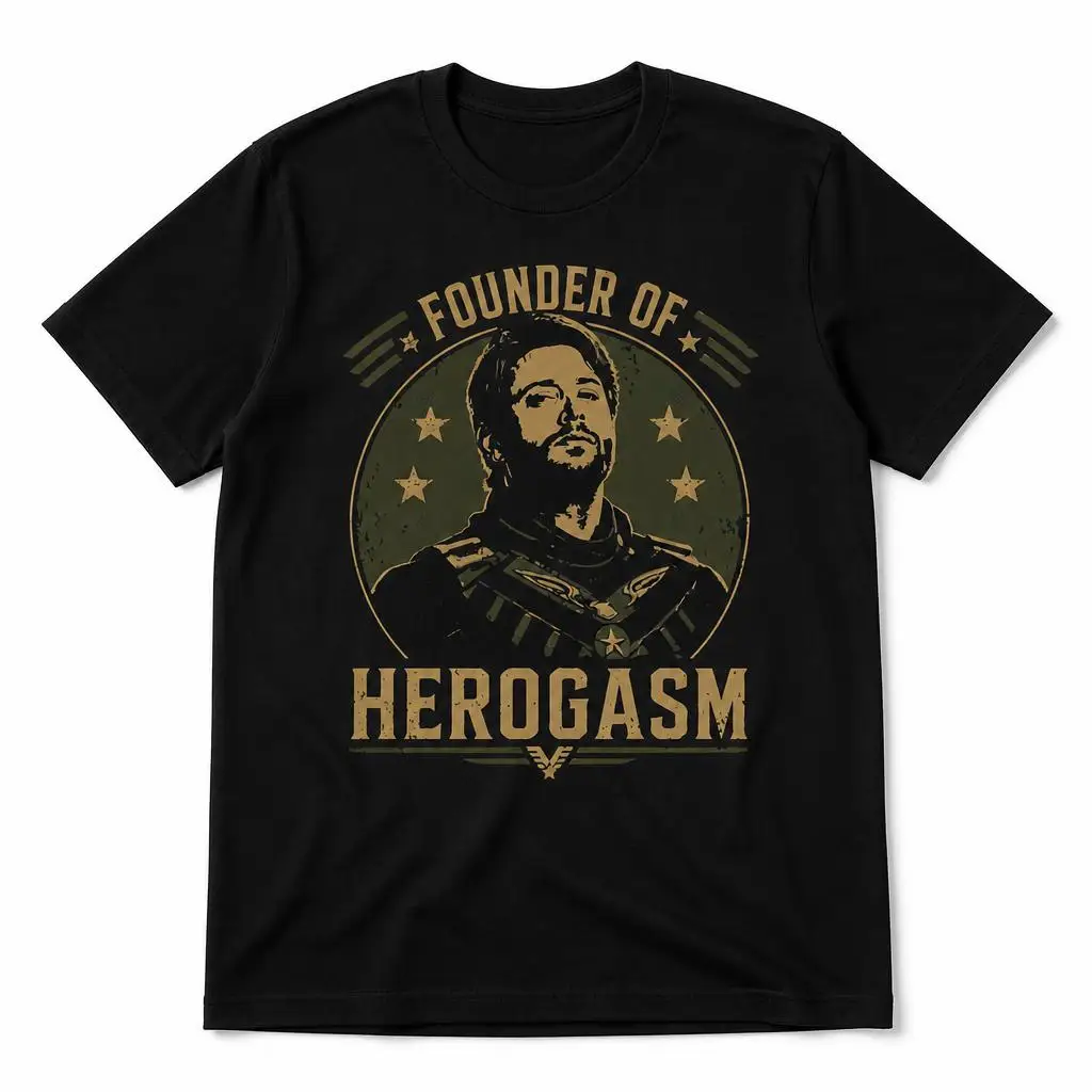 Founder of Herogasm Soldier Boy The Boys T Shirts Casual Tees Short Sleeve Round Collar T-Shirt Pure Cotton Tops