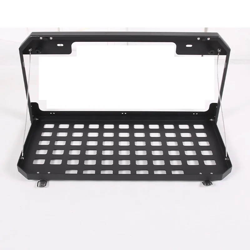 For Toyota Land Cruiser Prado FJ150 150 2010-2023 Aluminum Black Off-Road Travel Car Tailgate Table Back Door Foldable Shelf