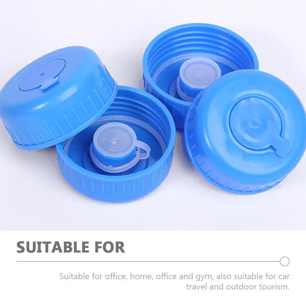 

6Pcs Water Bottle Caps Reusable Replacement Lids for Water Jug Sealing Cap Portable Lightweight for Home Office Car