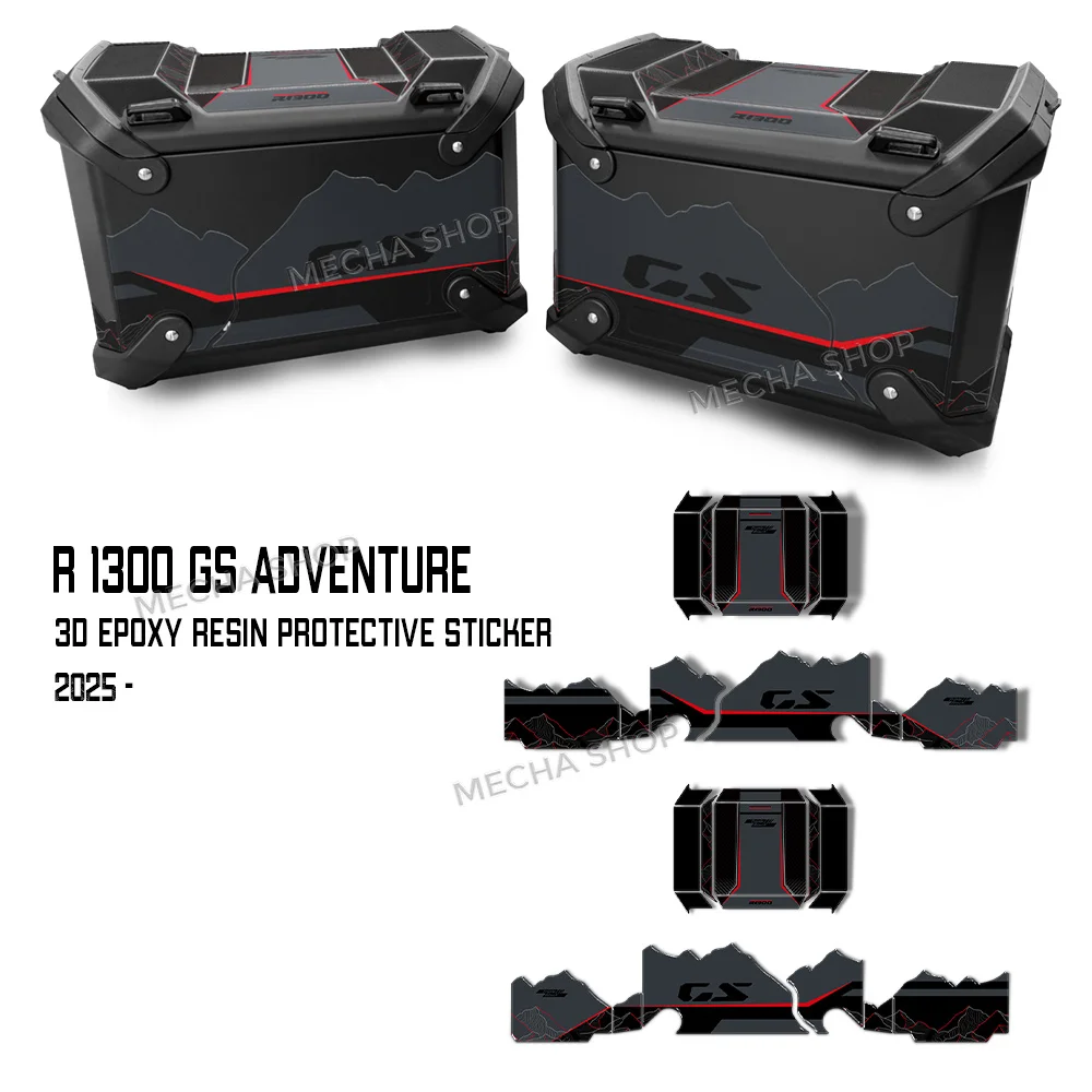 

For R 1300 GS Adventure Triple Black 2025 2026 Luggage Protection 3D Sticker