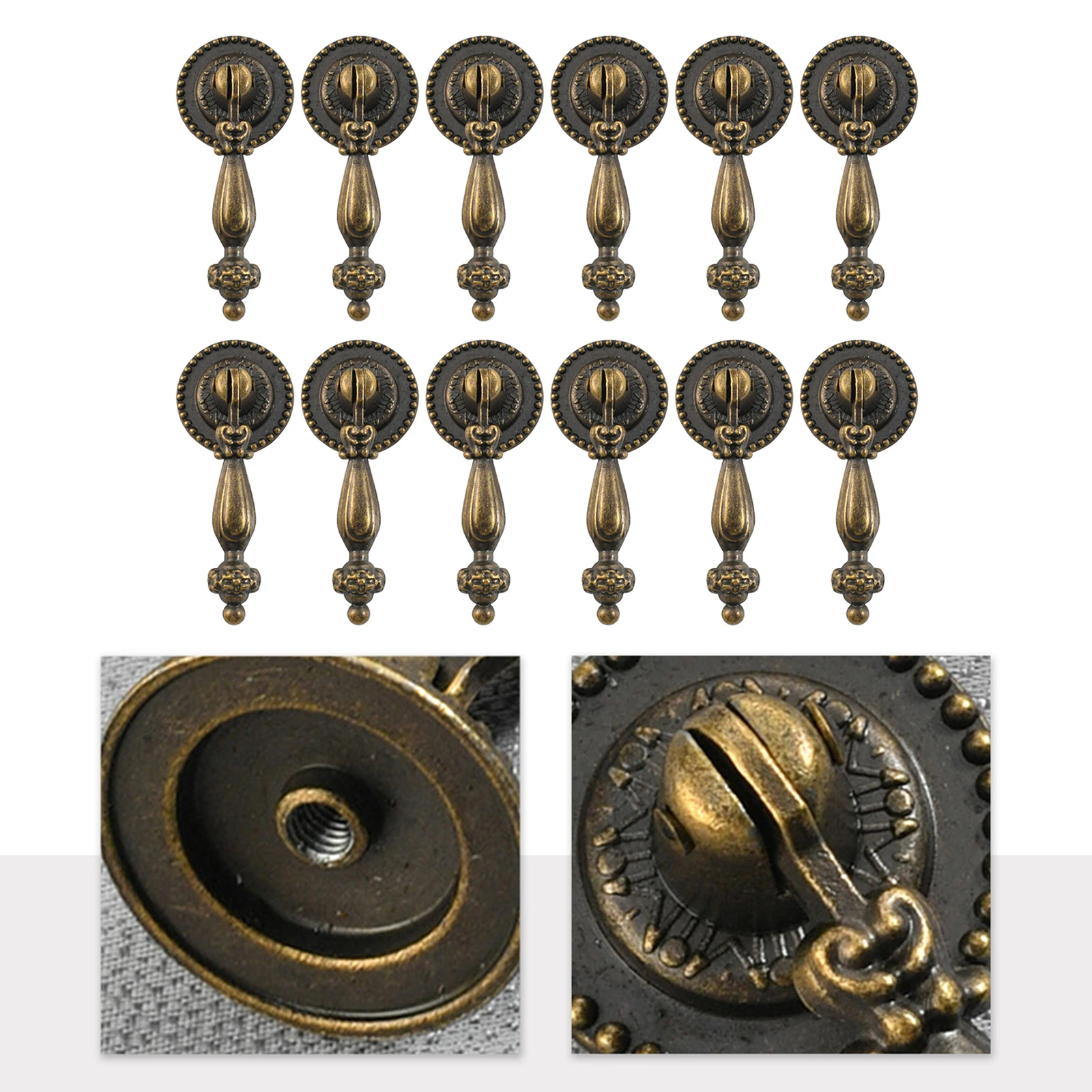 Antique Retro Cupboard Pull Handles Metal Antique Brass Wardrobe Kitchen Drawer Cabinet Door Handle Furniture Knobs Accessories