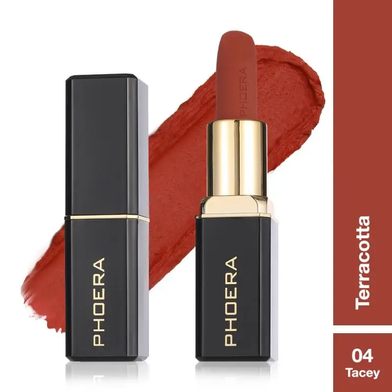 PHOERA Matte Lipstick Classic Beauty Lip Gloss Velvet LippenstiftTinted Balm Lip Tint Makeup 10 Colors Available