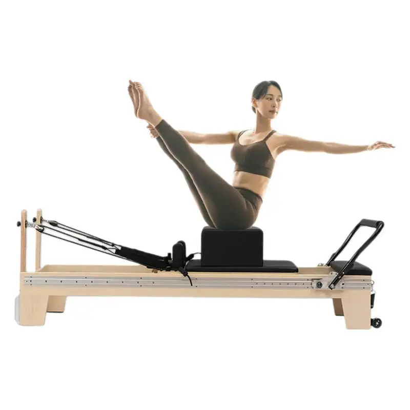 Large Equipment Core Bed White Maple Yoga Studio Shaping Full Track Outer Rail Pilates Core Bed